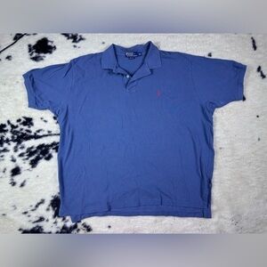 Polo by Ralph Lauren Men's Blue Short Sleeve Polo Shirt Size XXL